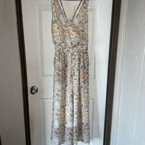 Relished Cream Pant V-neck Sleeveless Midi